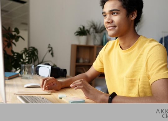 young man at computer